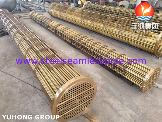 Copper Alloy Straight Tube Bundle U Stamped C68700 Tube C46400 Tubesheet