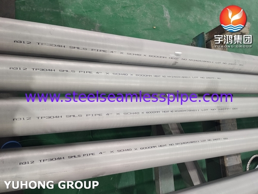 ASTM A312 TP304H Stainless Steel Seamless Pipe With High Strength