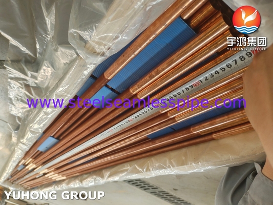 ASTM B111 UNS C12200 Seamless Copper Tube Heat Exchanger Low Fin Tube
