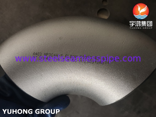ASTM A403 WP304H Stainless Steel Buttweld Pipe Fitting 90 Degree SR Elbow