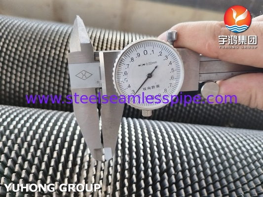 ASTM A312 TP304H Stainless Steel HFW Serrated Finned Tube Spiral Fin Tube