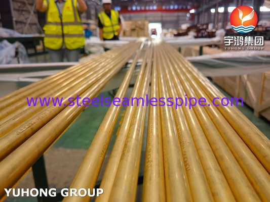ASTM B111 ASME SB111 C68700 Aluminum Brass Tube For Heat Exchanger