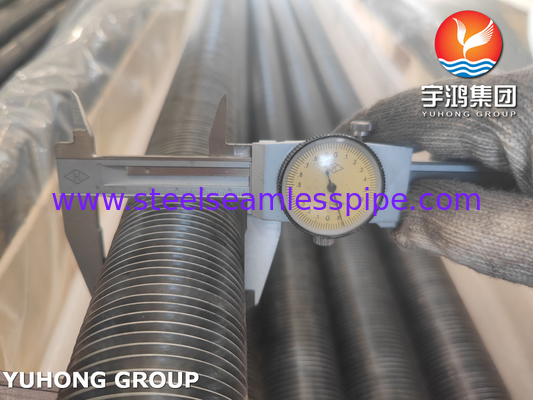 L Type Finned Pipe A179 Base Tube Aluminium A1060 A1100 For Air Cooler