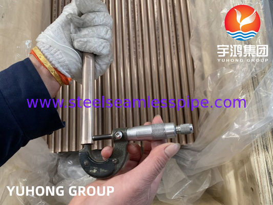 Copper Alloy  Seamless Tube Astm B111 C68700 C70600 C44300 C1200  For Heat Exchanger Condenser Air Cooler Heating System