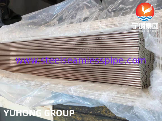 Copper Alloy  Seamless Tube Astm B111 C68700 C70600 C44300 C1200  For Heat Exchanger Condenser Air Cooler Heating System