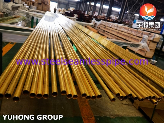 ASTM B111 UNS C68700 Aluminum Brass Tube CuZn20Al2 Heat Exchanger Tube
