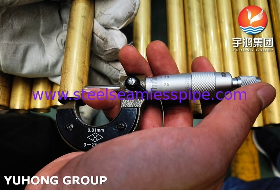 ASTM B111 UNS C68700 Aluminum Brass Tube CuZn20Al2 Heat Exchanger Tube