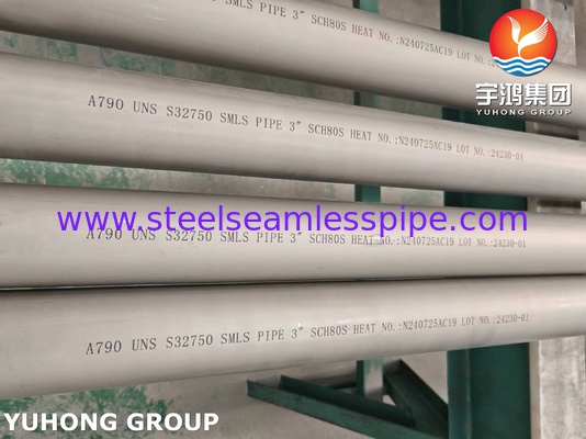 Duplex 2507 Seamless Pipe , ASTM A790 S32750 Super Duplex Stainless Steel Pipe
