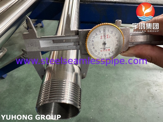 ASTM A270 Sanitary Tube TP304 Stainless Steel Seamless Tube with NPT Thread End