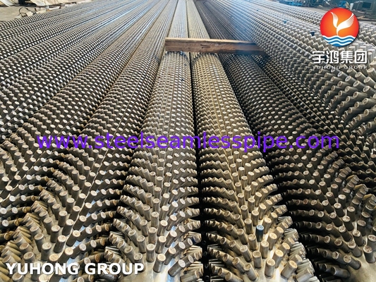 ASTM A213 Grade T9 Alloy Steel Seamless Tube Studded Fin Tube For Steam Furnace