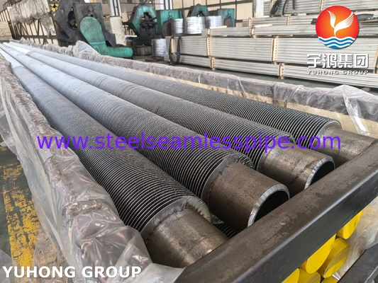 HFW Solid Plain Finned Tube , ASTM A335 P22 Alloy Steel Seamless Pipe For Boiler