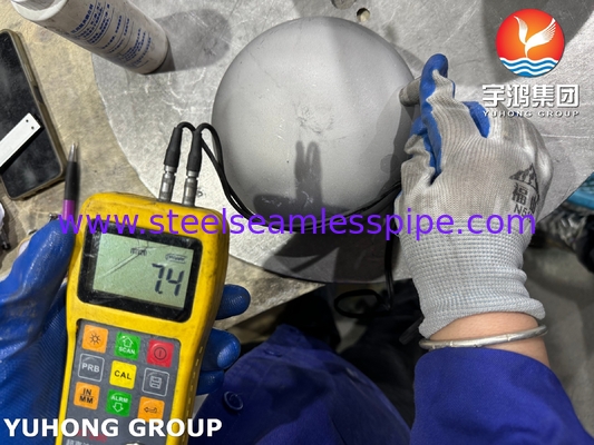 Super Duplex SAF2507 Pipe Fittings , ASTM A815 WPS UNS S32750 Buttweld Cap