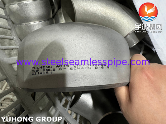 Super Duplex SAF2507 Pipe Fittings , ASTM A815 WPS UNS S32750 Buttweld Cap