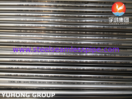 Stainless Steel Welded Tube Bright Annealed A249 TP316L 1.4404 ET HT