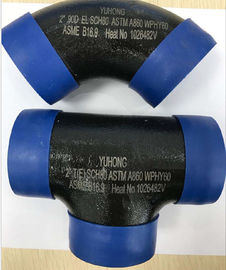 ASTM A860 WPHY60 / 42 / 52 / 65 / 70/ 80 Reducer  TEE , ELBOW 2" SCH80 BW ASME B16.9 Black Surface OR Color Coating