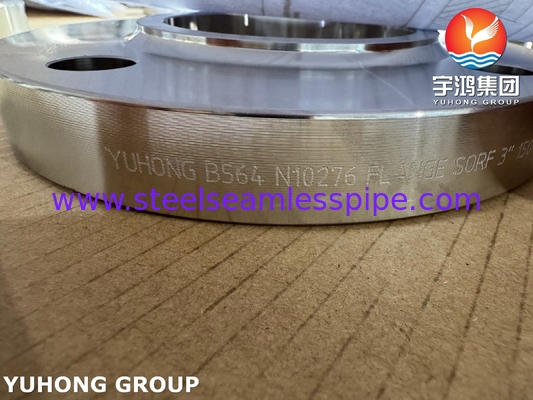 ASTM B564 UNS N10276 Nickel Alloy Slip On Flange / Hastelloy C276 SORF Flange