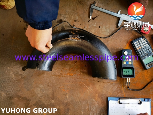ASTM A234 WP22 CL1 / CL3 Alloy Steel Fitting Buttweld 180° Elbow Black Painted