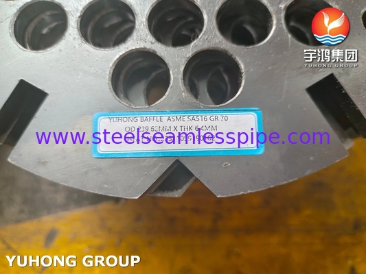 ASME SA516 Grade 70 Carbon Steel Baffle Plates for Heat Exchangers NACE MR0175 Compliant