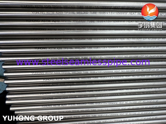 ASTM A249/ ASME SA249 TP316L Tube For Heat Exchangers