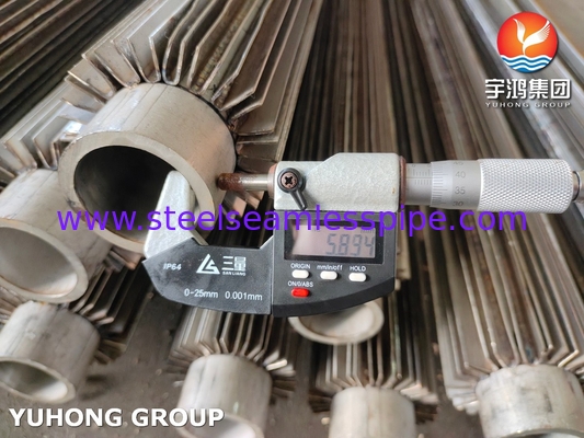 ASTM A106 A333 A179 A210, P5 P11 P22 P9, Longitudinal Finned Tube