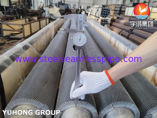 TP304H Stainless Steel Serrated Finned Tube HFW High Frequency Welding