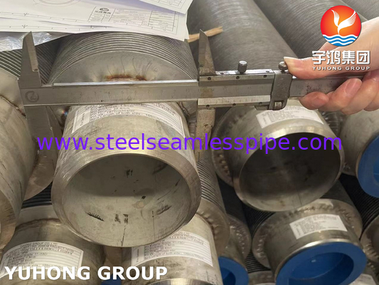 TP347H Stainless Steel Seamless Fin Tube HFW Type For Fired Heater