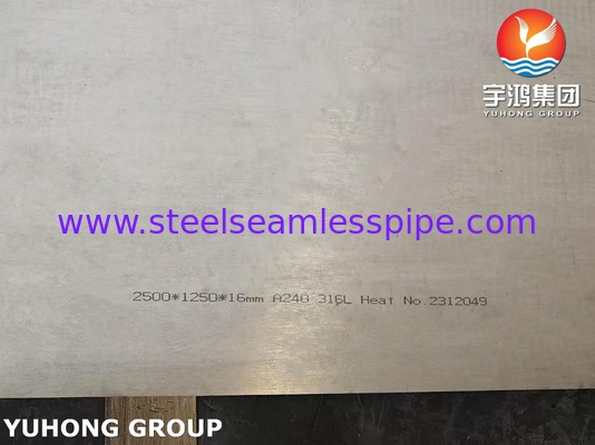 ASTM A240 SS316L 1.4404 S31603 Stainless Steel Plate For Oil And Gas