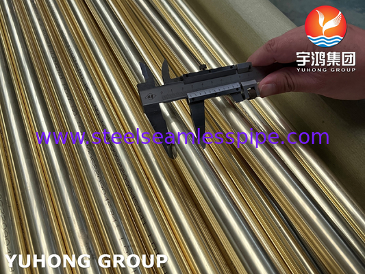 ASTM B111 / ASME SB111 C44300 Copper Tube For Condenser Heat Exchanger Application