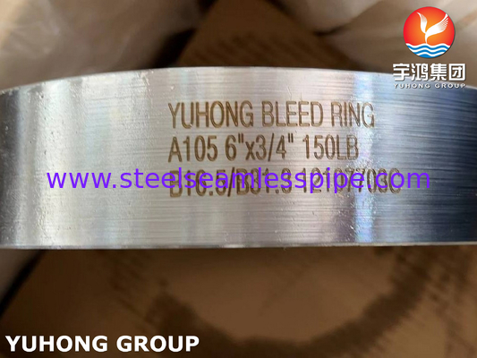Bleed Ring ASME SA105 Carbon Steel Flange B16.5 For Food Processing