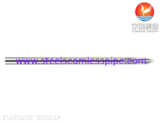 ISO7864 SUS304 Injection Needle Tube , Bevelled Tip , Medical Hypodermic Needle