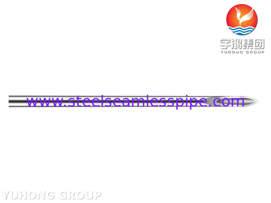 ISO9626 Stainless Steel Injection Needle Tube , Bevelled Tip , Medical Hypodermic Needle