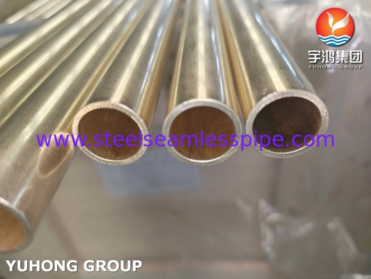 ASME SB111 C44300 Seamless Brass Tube Copper Tube For Heat Exchanger