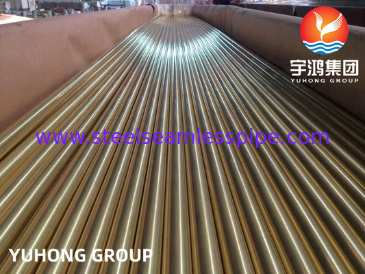 ASME SB111 C44300 Seamless Brass Tube Copper Tube For Heat Exchanger