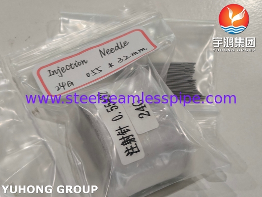 24G Medical Injection Needle , 0.55*32MM , Bevel tip Stainless Steel Needle Tube ISO9626