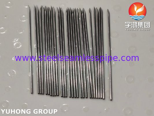 ISO7864 SUS304 Medical Injection Stainless Steel Needle Tube , 21G 44MM , Bevelled Tip