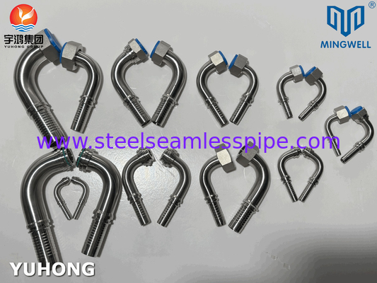 316L Hydraulic Stainless Steel Hose Fitting 90° Elbow