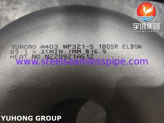 180° SR Elbow Stainless Steel Fittings ASTM A403 B16.9 For Piping Systems