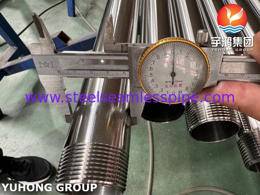 ASTM A270 TP304 Sanitary stainless Steel Tube  With External Thread