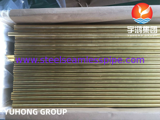Copper Nickel Alloy Seamless Tubes ASTM B111 C44300 Admiralty Brass Tubes  Generator Cooling Raditor