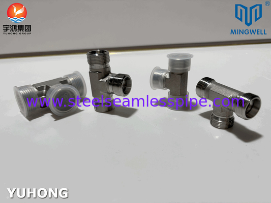 Stainless Steel Adapter Tees NPT G PT SS316L Hydraulic  Forming