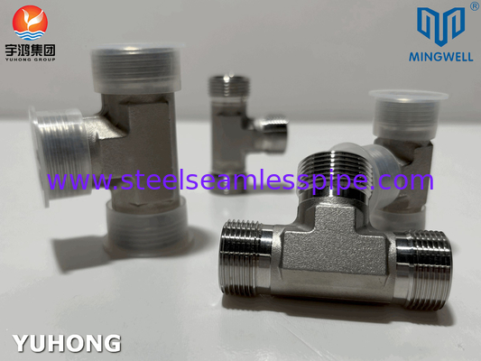 Stainless Steel Adapter Tees NPT G PT SS316L Hydraulic  Forming
