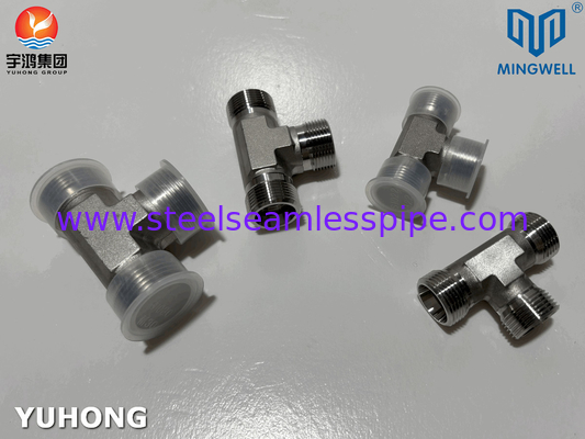 Stainless Steel Adapter Tees NPT G PT SS316L Hydraulic  Forming