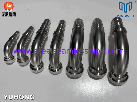 Stainless Steel Hose Fitting 90° SAE Flange SS316L For Hose Tube Connection Application
