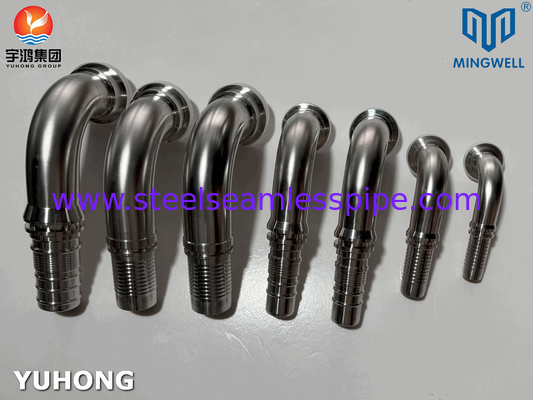 Stainless Steel Hose Fitting 90° SAE Flange SS316L For Hose Tube Connection Application