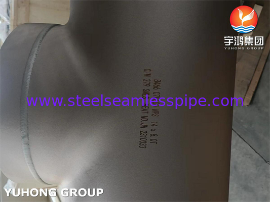 ASTM B466 C70600 Copper Nickel Alloy Pipe Fitting , Buttweld CuNi 90/10 Equal Tee