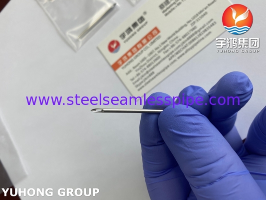 Stainless Steel Back-Eye Needle Tube , ISO9626 AV Fistula Needle For Dialysis