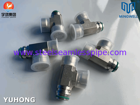 Stainless Steel Adapter Tees NPT G PT SS316L Hydraulic  Forming