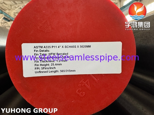 ASTM A335 P11 Alloy Steel High Frequency Welding Serrated Fin Tube For HRSG And Boiler