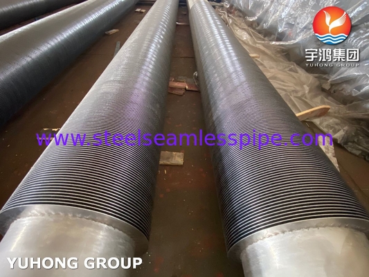 ASTM A312 TP347H High Frequency Spiral Welding Fin Tube For Exhaust Gas Boilers