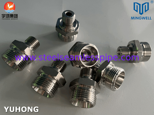 316L Hydraulic Straight Adapter Fitting Stainless Steel